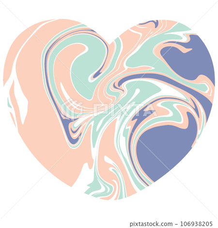 heart abstract colourful  groovy y2k retro cute kawaii pastel  106938205