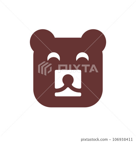 Bear head square cute creative logo design Bear head square cute creative logo design 106938411