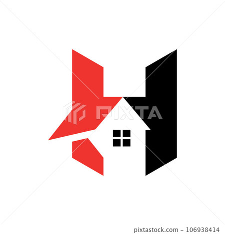 Letter h house geometric modern logo design Letter h house geometric modern logo design 106938414