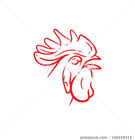Head rooster line art illustration creative design Head rooster line art illustration creative design 106938415