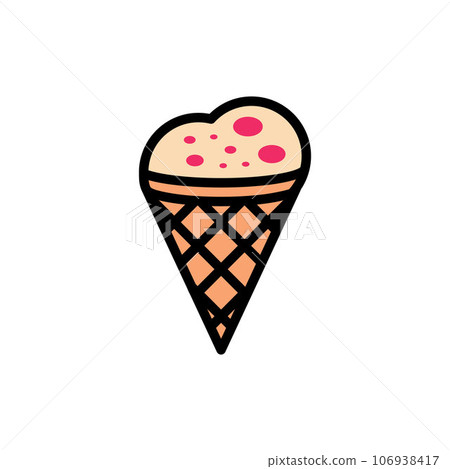 Sweet ice cream cold line creative logo design 106938417