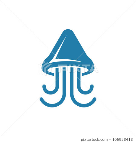 Unique jellyfish hat modern simple logo Unique jellyfish hat modern simple logo 106938418