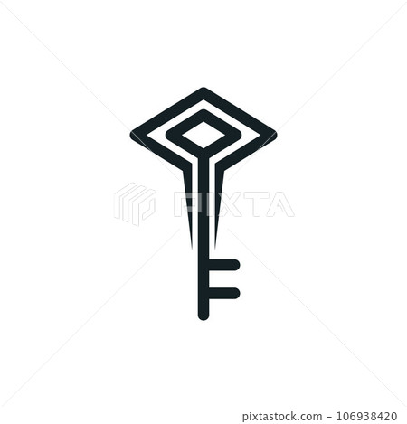 Key protection line modern creative logo 106938420