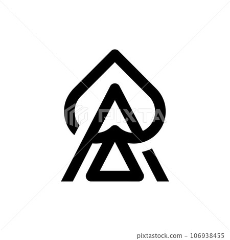 Letter a spade simple line creative logo design Letter a spade simple line creative logo design 106938455
