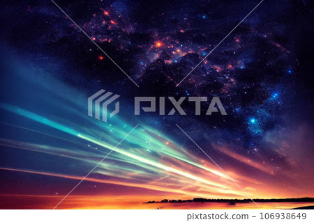colorful starry sky 106938649