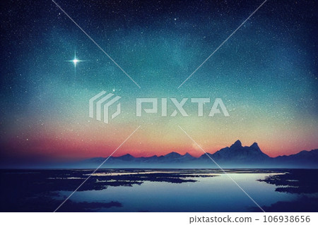 黎明前的星星在天空中漂浮 黎明前的星星在天空中漂浮 106938656