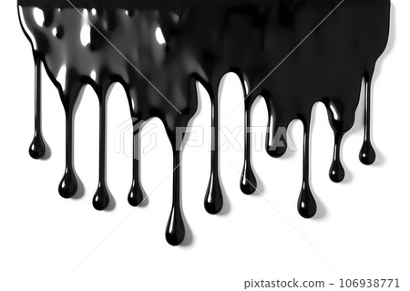 Dripping black paint isolated on white background. Happy Halloween Dripping black paint isolated on white background. Happy Halloween 106938771