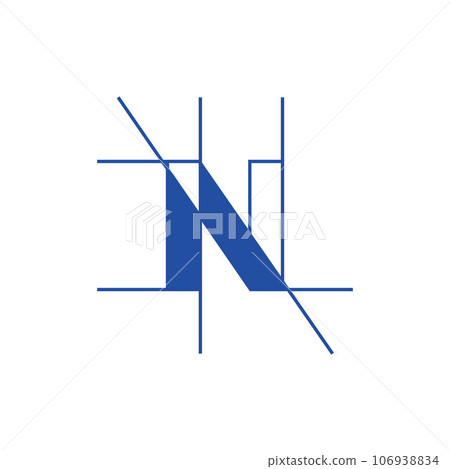 Letter n architect monogram simple logo 106938834