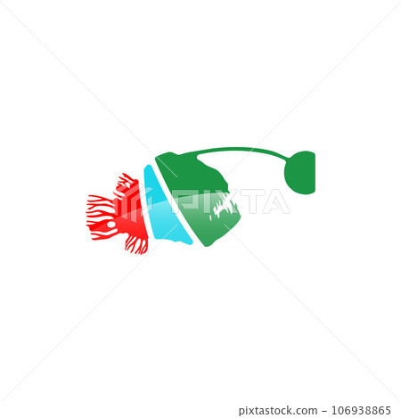 Angler fish scary animal colorful creative design Angler fish scary animal colorful creative design 106938865