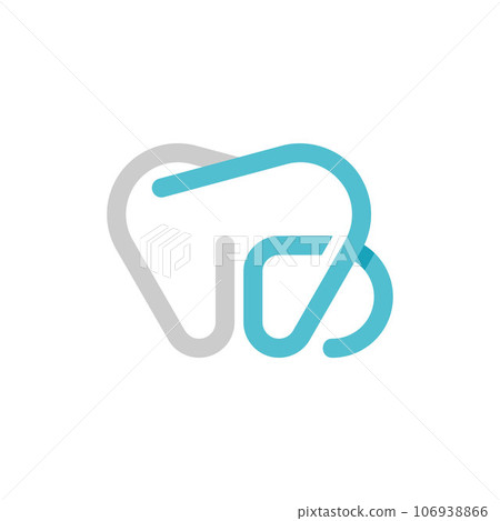 Letter b monogram dental care line modern logo Letter b monogram dental care line modern logo 106938866