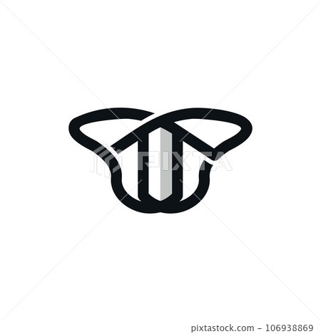 Butterfly flying home building line simple logo Butterfly flying home building line simple logo 106938869
