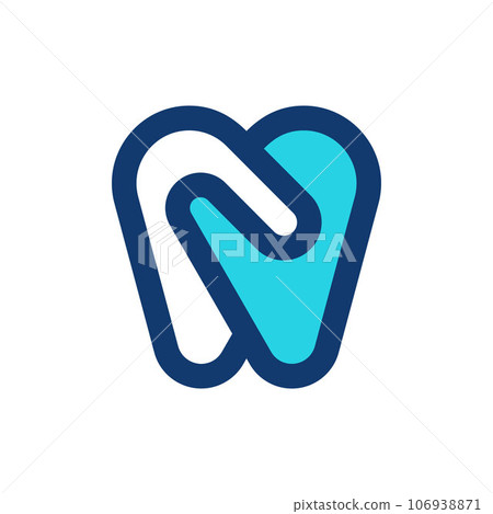Dental line modern simple creative logo Dental line modern simple creative logo 106938871