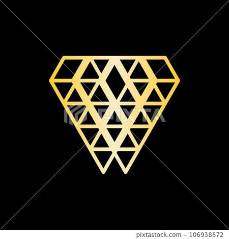 Diamond gold luxury geometric line design Diamond gold luxury geometric line design 106938872