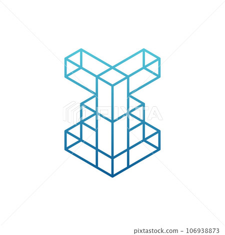 Initial letter ee block cube modern creative logo Initial letter ee block cube modern creative logo 106938873