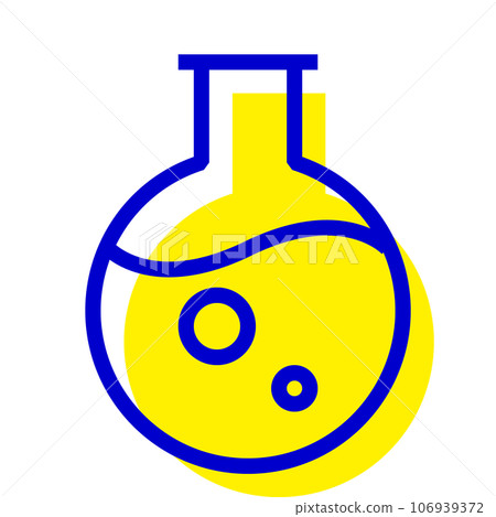 科學,代表燒瓶的兩種顏色樣式圖標 科學,代表燒瓶的兩種顏色樣式圖標 106939372