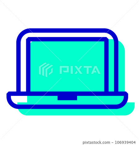 Bicolor style icons representing devices, laptops and computers Bicolor style icons representing devices, laptops and computers 106939404