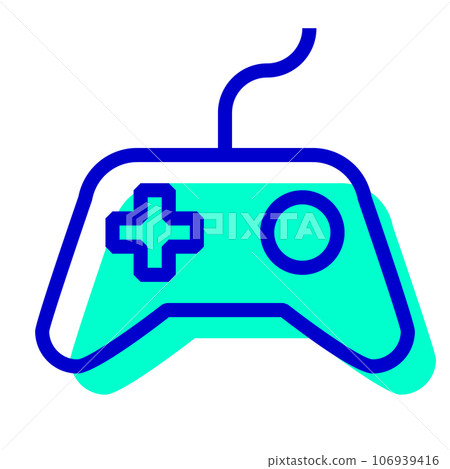 Two color style icons representing devices, games and controllers Two color style icons representing devices, games and controllers 106939416