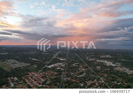 Highway road traffic in Managua 106939717