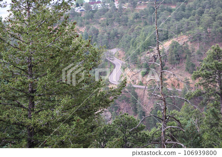 Mountain Pass Driving down from Estes Park 106939800