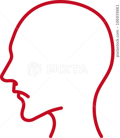 Male profile line_leftward_01_red Male profile line_leftward_01_red 106939861