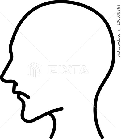 男性輪廓線_左面_01_黑色 106939863