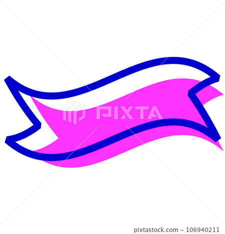 Two-color style icon representing a ribbon 106940211