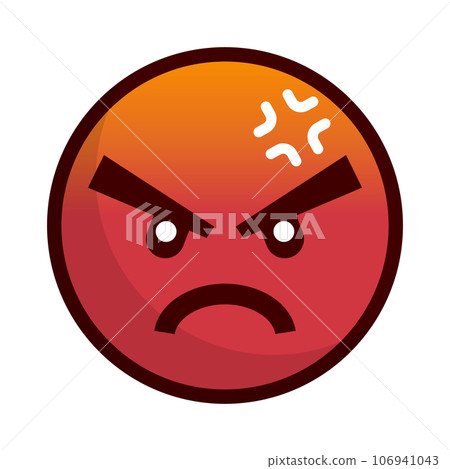 生氣的人的臉/惱怒的臉 106941043