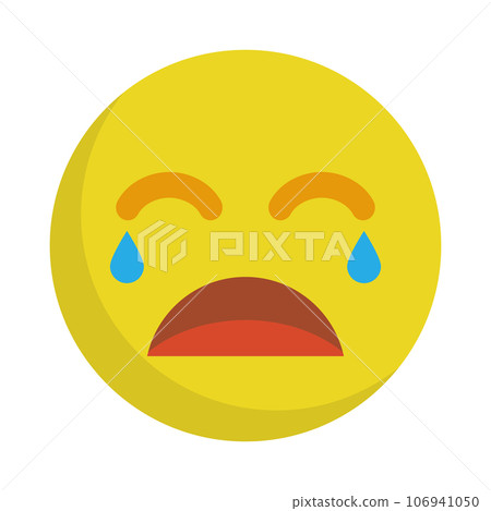 Crying face icon. crybaby. vector. Crying face icon. crybaby. vector. 106941050