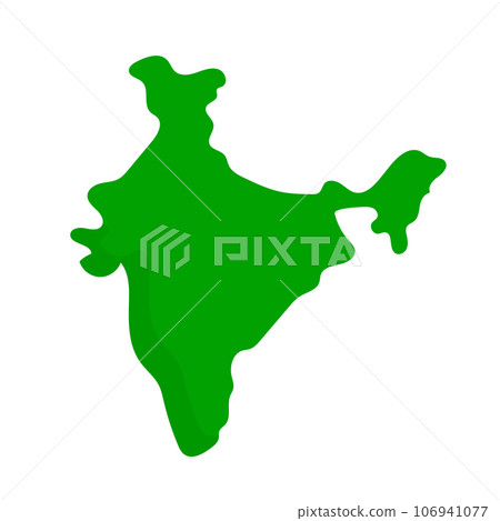 簡單的印度地圖圖標。向量。 106941077