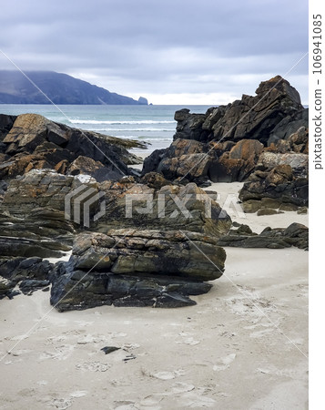 Beautiful Tramore beach in Rosbeg, County DOnegal, Ireland 106941085