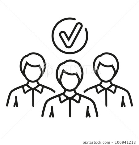 Membership, join group people social community, new member team, add internet user, accept friend contact line icon. Teamwork, business cooperation. Person web registration. Customer support. Vector Membership, join group people social community, new member team, add internet user, accept friend contact line icon. Teamwork, business cooperation. Person web registration. Customer support. Vector 106941218