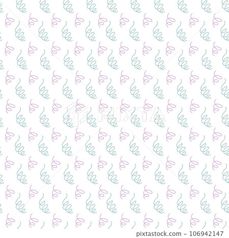 Purple green spirals, swirls of smoke, steam, aroma, smell. Seamless pattern, vector. For textile, print, hookah room design, spa, aromatherapy smoking accessories shop brochure business card 106942147