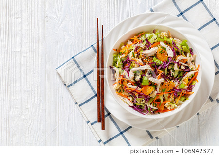 Chinese Chicken Salad with mandarins and veggies Chinese Chicken Salad with mandarins and veggies 106942372