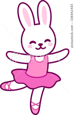 Cute cartoon bunny ballerina Cute cartoon bunny ballerina 106942485