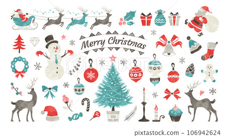 聖誕水彩插畫集（復古酷炫） 106942624