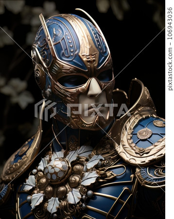 Male superhero character in blue suit with superpowers. AI Male superhero character in blue suit with superpowers. AI 106943036