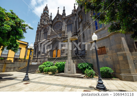 Church of San Juan Bautista, Gothic Cathedral in Arucas, Gran Canaria, Spain. 106943118