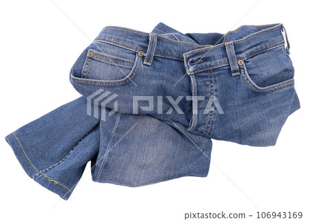 a pair of jeans isolated a pair of jeans isolated 106943169