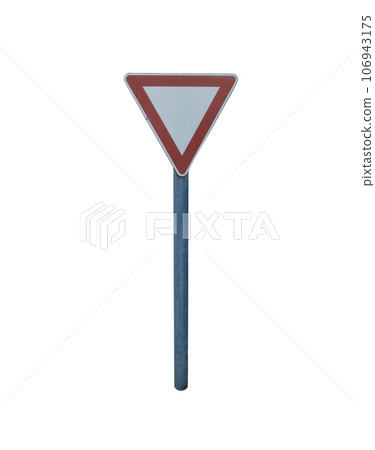 Give way road sign isolated Give way road sign isolated 106943175