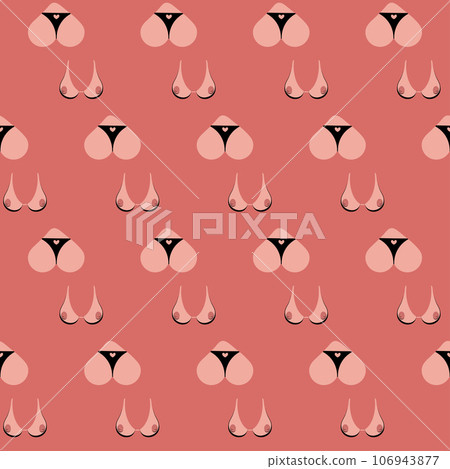 Seamless pattern, boobs and butt white girl, beautiful female body Seamless pattern, boobs and butt white girl, beautiful female body 106943877