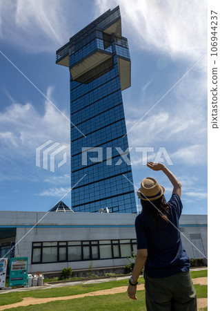 Looking up at Oarai Marine Tower, Ibaraki Prefecture 106944237