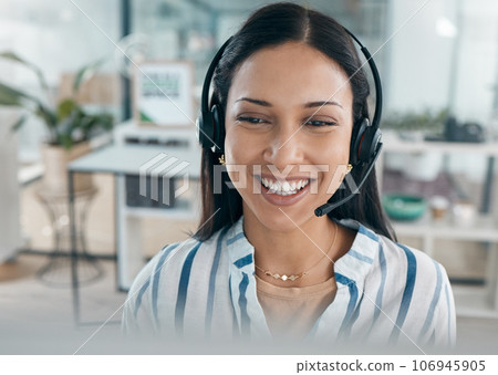Call center, black woman and business pc conversation at a computer working on support call. Telemarketing, company networking and contact us consultant on a digital consultation for tech help Call center, black woman and business pc conversation at a computer working on support call. Telemarketing, company networking and contact us consultant on a digital consultation for tech help 106945905