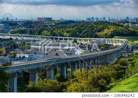 從齋藤西公園看到的單軌電車軌道 106946242