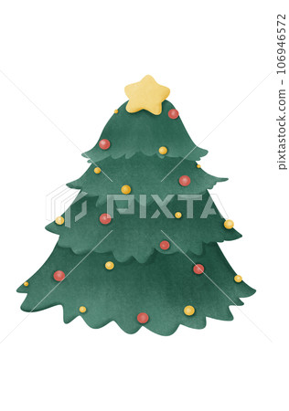 Cute  Christmas tree no background  106946572