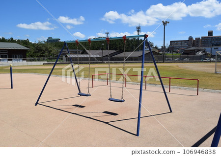 Playground equipment installed in the elementary school yard Playground equipment installed in the elementary school yard 106946838