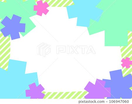 幾何圖案背景,直角星框,清涼綠色透明 幾何圖案背景,直角星框,清涼綠色透明 106947060