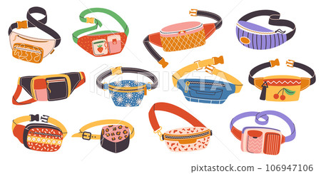 Waist Bags Or Fanny Packs Set, Compact, Hands-free Pouches Worn Around The Waist, Convenient For Carrying Essentials Waist Bags Or Fanny Packs Set, Compact, Hands-free Pouches Worn Around The Waist, Convenient For Carrying Essentials 106947106