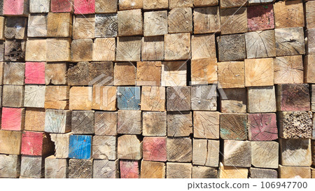 Background of lumber bars, painted 106947700