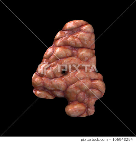 Halloween number 4 - 3d bloody digit - Suitable for Halloween, horror or death related subjects Halloween number 4 - 3d bloody digit - Suitable for Halloween, horror or death related subjects 106948294