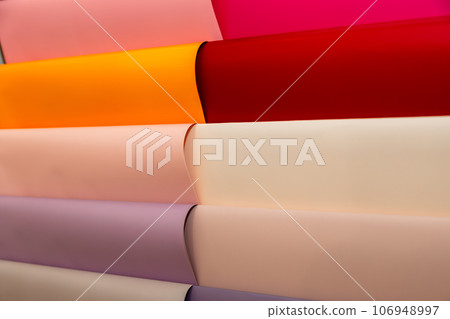many rolls of wrapping paper or film for gifts and packing bouquets (wallpaper) many rolls of wrapping paper or film for gifts and packing bouquets (wallpaper) 106948997
